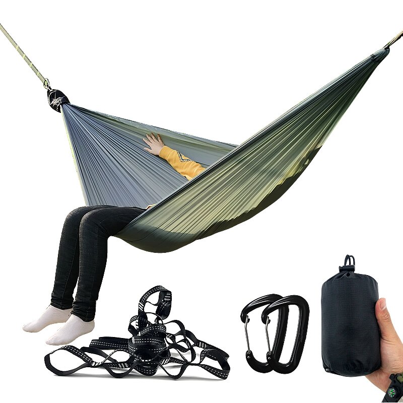 Cheap Goat Tents Portable Hammock Outdoor Garden Sports Home Travel Camping Swing Stripe Canvas Hang Bed Hammock Tents 